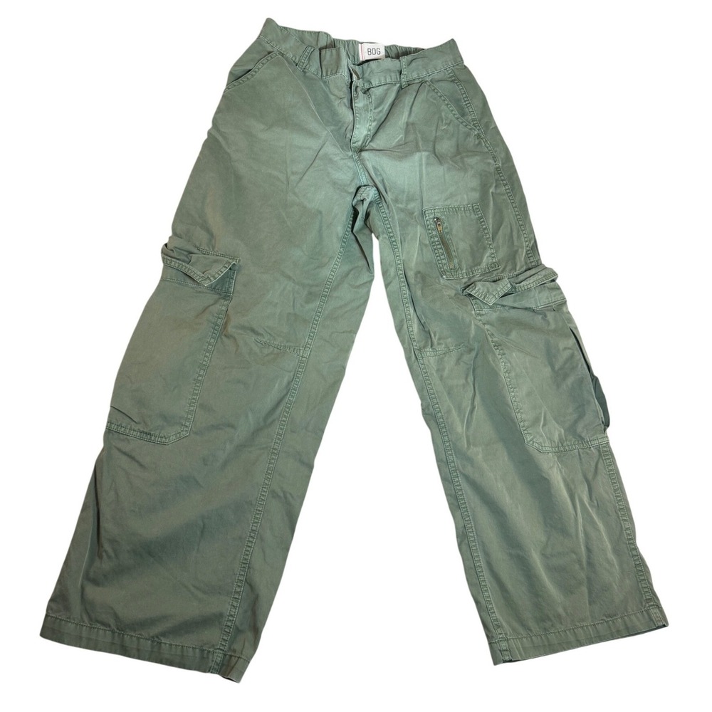 BDG Urban Outfitters Sage Green Wide Leg Cargo Pants Size 4 Utility Streetwear
